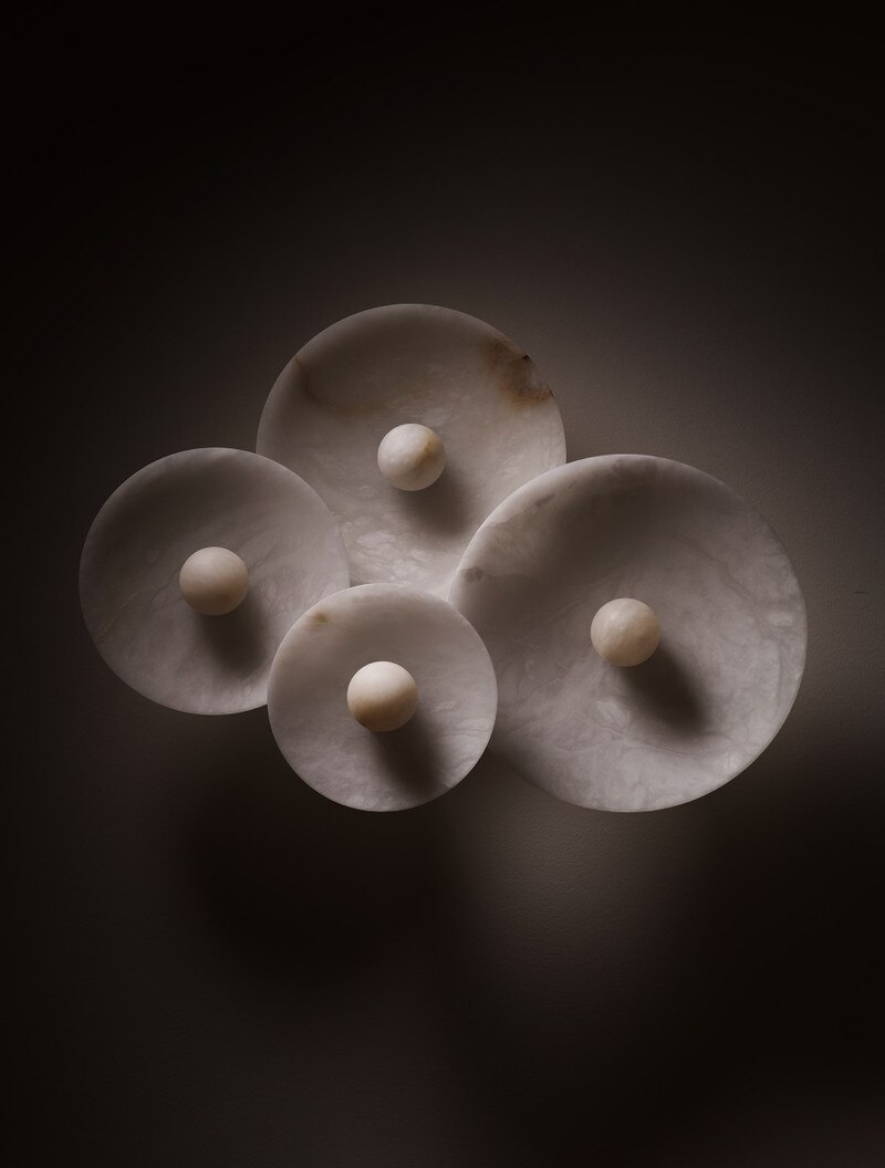 Alabaster Quartet Ensemble with Alabaster globe